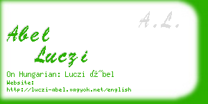 abel luczi business card